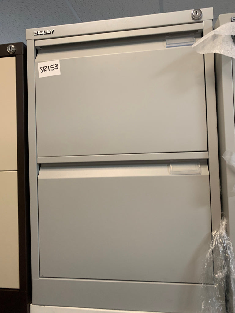 Grey 2 Drawer Filing Cabinet