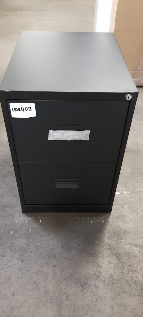 Black 2 Drawer Filing Cabinet