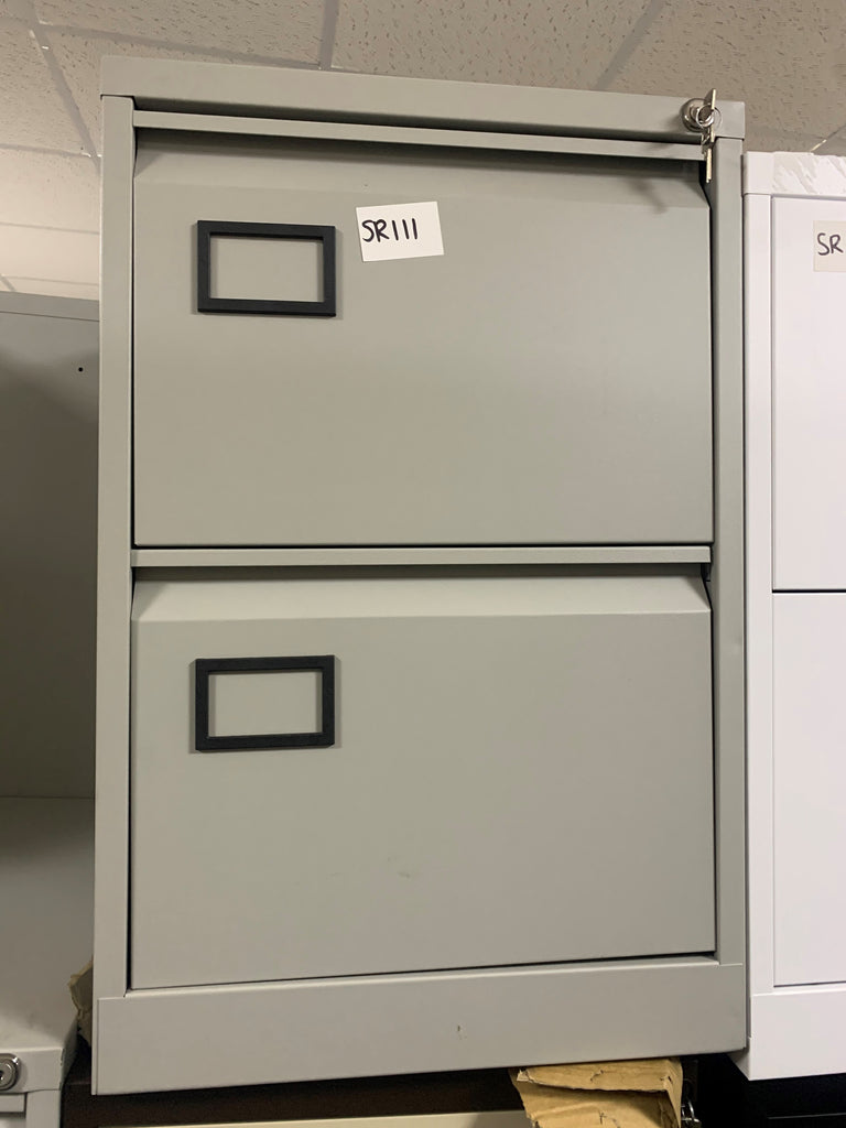 Grey 2 Drawer Filing Cabinet