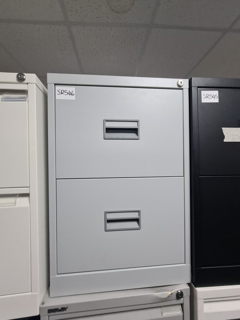 Grey 2 drawer Steel Filing Cabinet