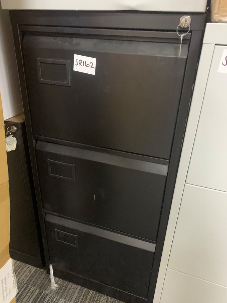 Black 3 Drawer Filing Cabinet