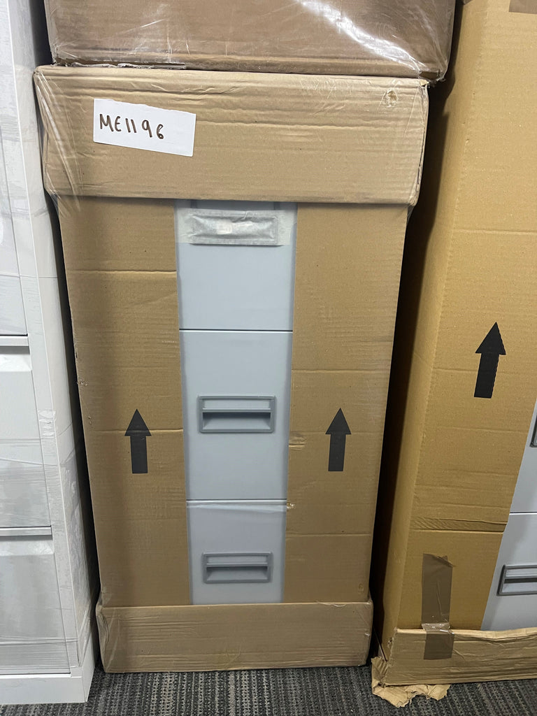 Grey 3 Drawer Filing Cabinet