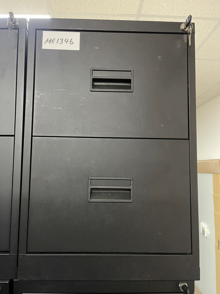 Black 2 Drawer Filing Cabinet