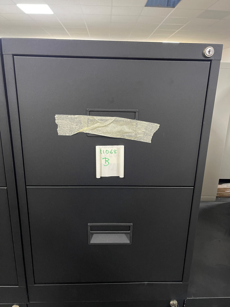 Black 2 Drawer Filing Cabinet