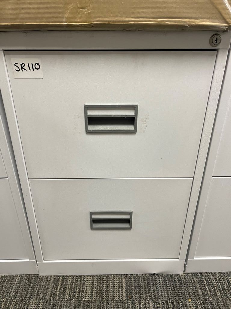 White 2 Drawer Filing Cabinet