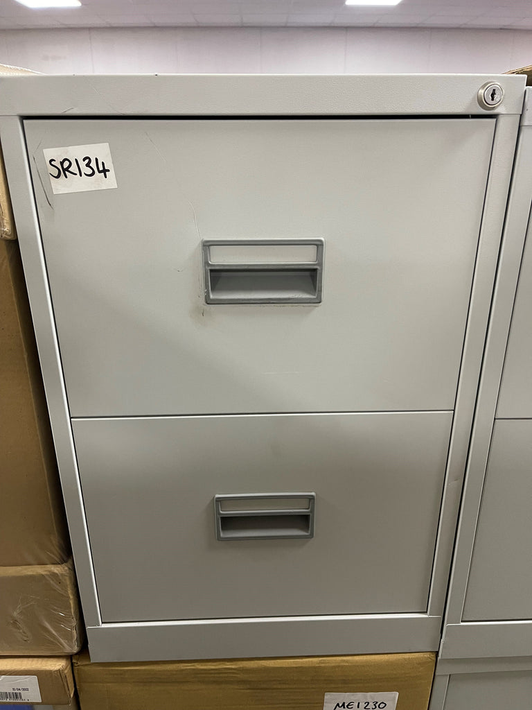 Grey 2 Drawer Filing Cabinet