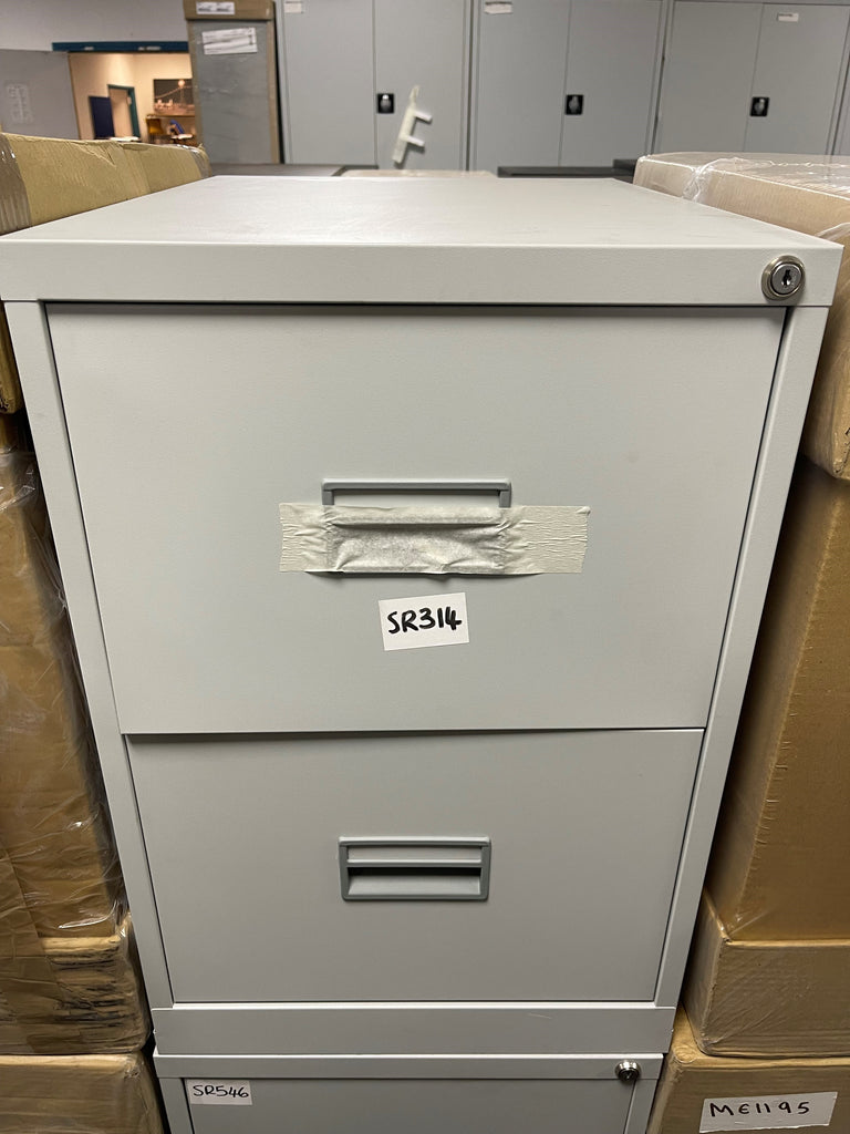 Grey 2 Drawer Filing Cabinet