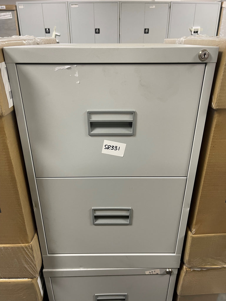 Grey 2 Drawer Filing Cabinet