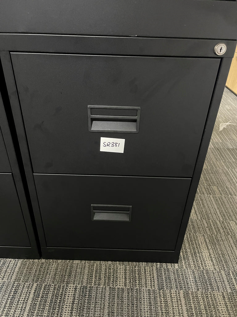 Black 2 Drawer Filing Cabinet