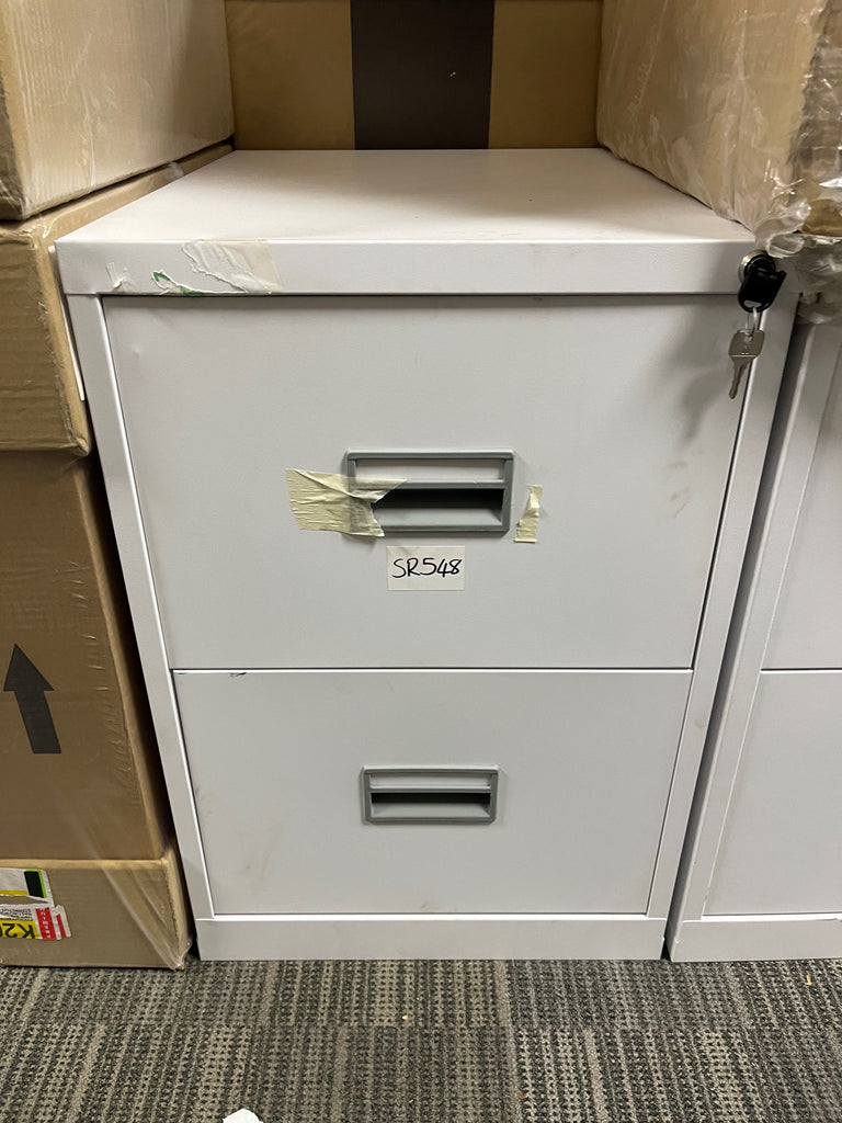 White 2 Drawer Filing Cabinet