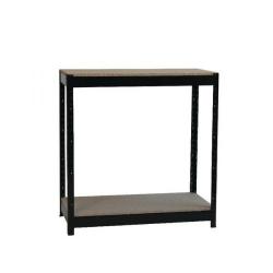 Heavy Duty Boltless Black 2-Shelf Unit