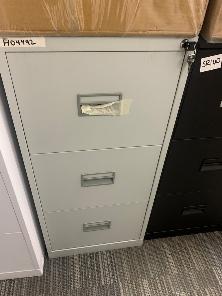 Grey 3 Drawer Filing Cabinet