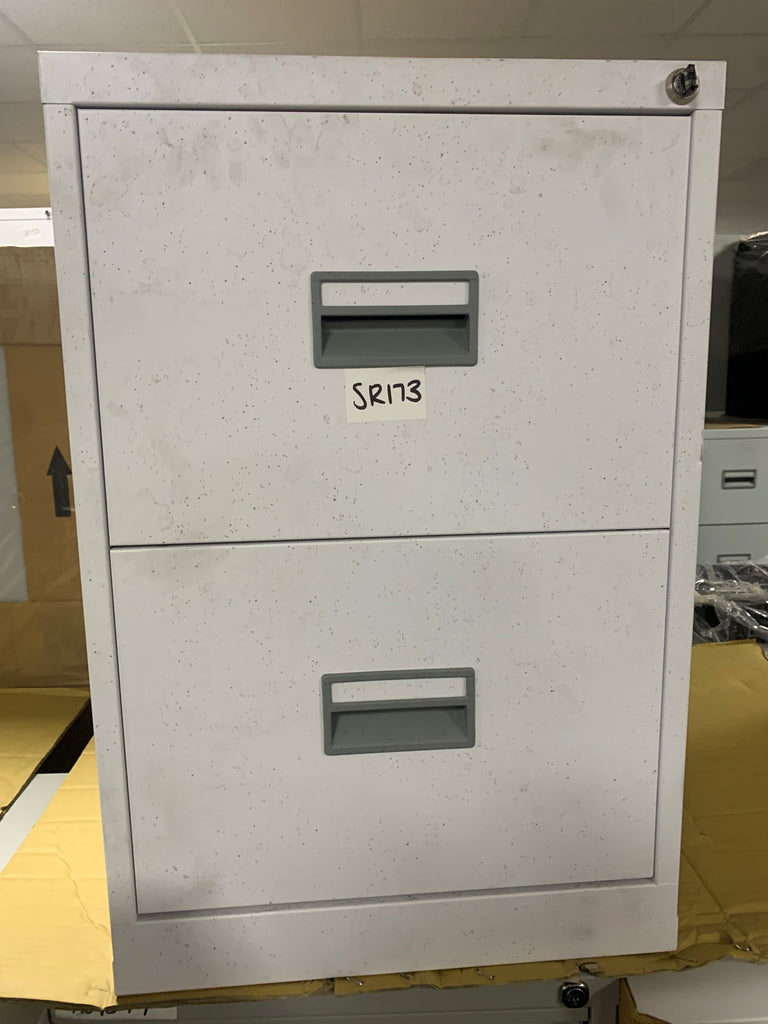 White 2 Drawer Filing Cabinet