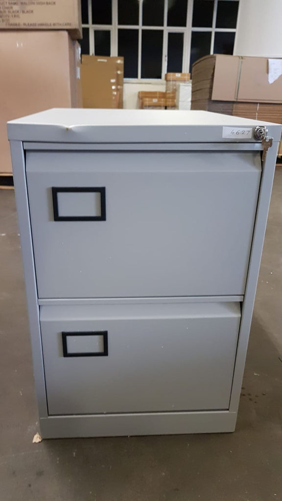 2 Draw Grey Filing cabinet