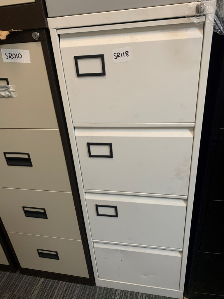 White 4 Drawer Filing Cabinet